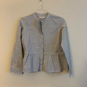 Madewell Blue and White Striped Button Down Shirt